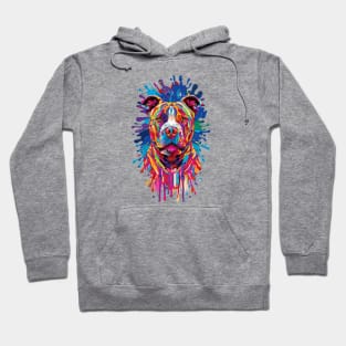 Splashy American Pit Bull Terrier Dog Hoodie